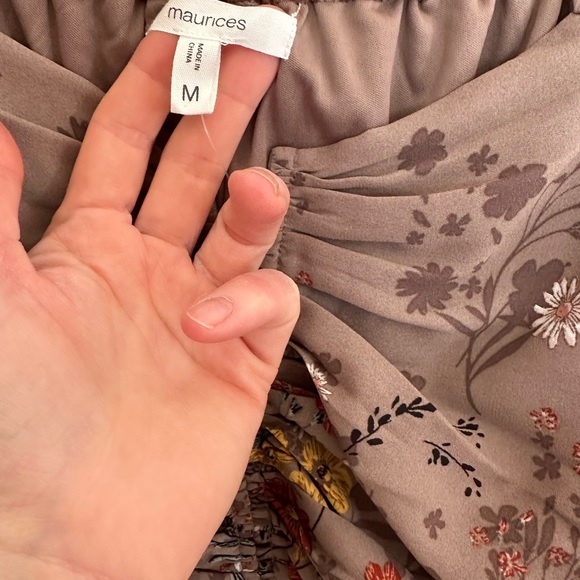 MAURICES V NECK BABYDOLL FLORAL MINI DRESS - Picture 5 of 9